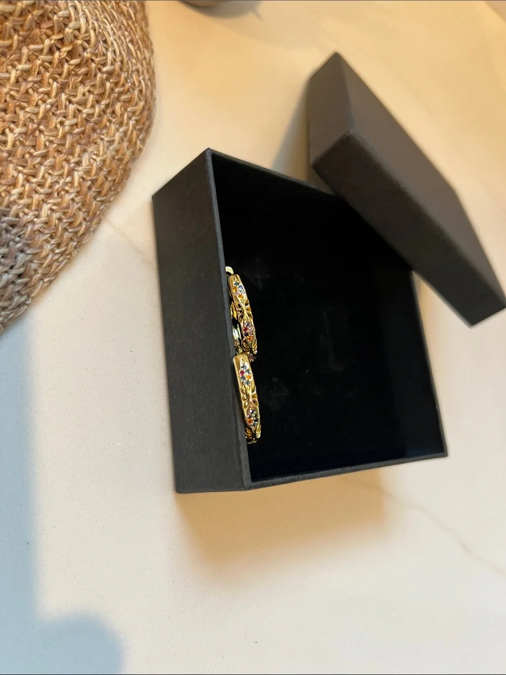 Gold Tone Filigree Hoop Earrings - Women Jewelry